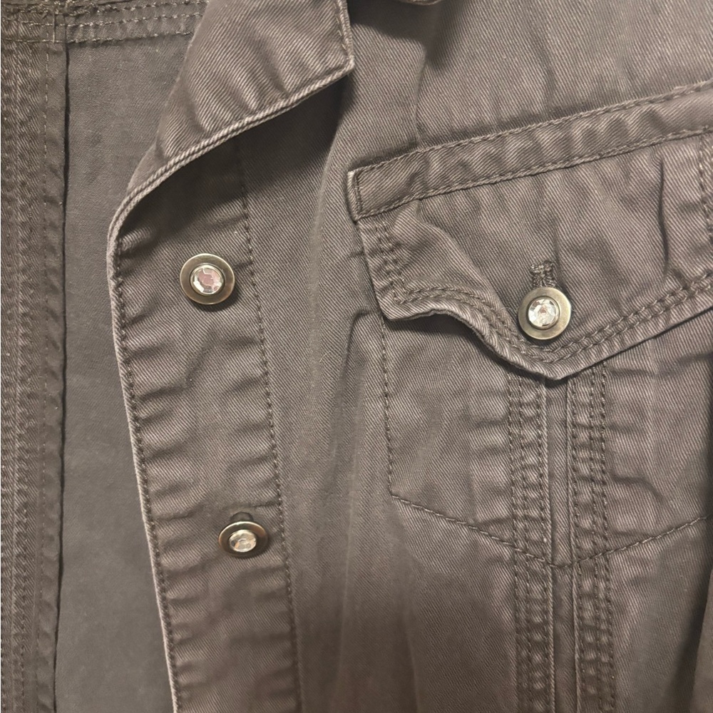 Chico's Dark Brown Jean Jacket Size:‎ 2 - Picture 6 of 7